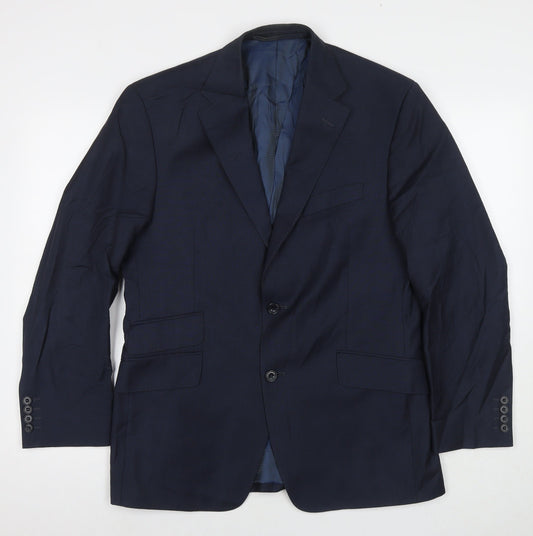 Mens UK Size 40 Marks and Spencer Regular Blue Suit Jacket