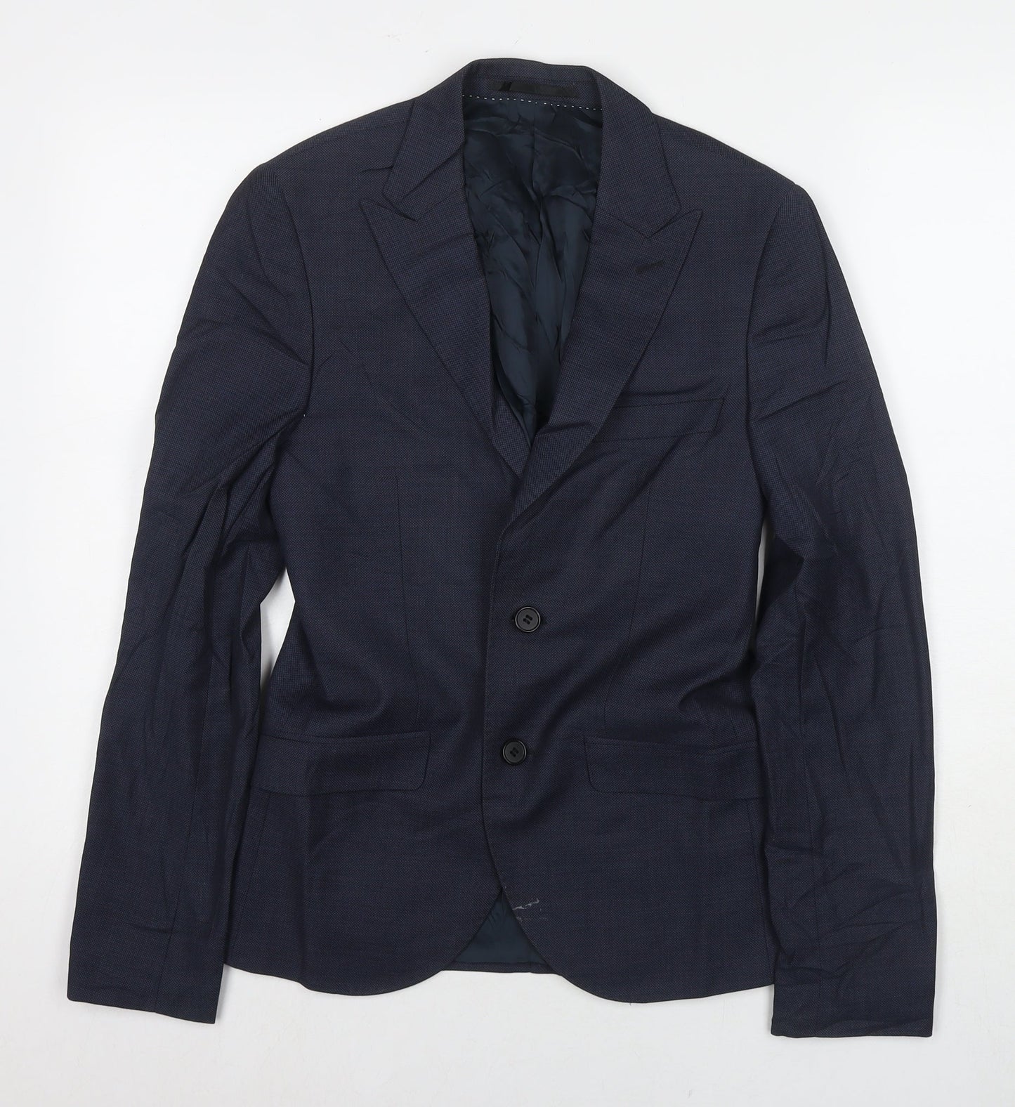 Mens UK Size 34 Topman Regular Blue Suit Jacket
