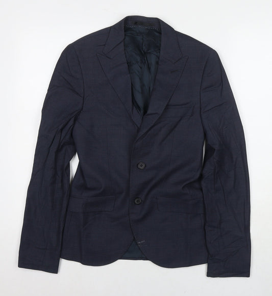 Mens UK Size 34 Topman Regular Blue Suit Jacket
