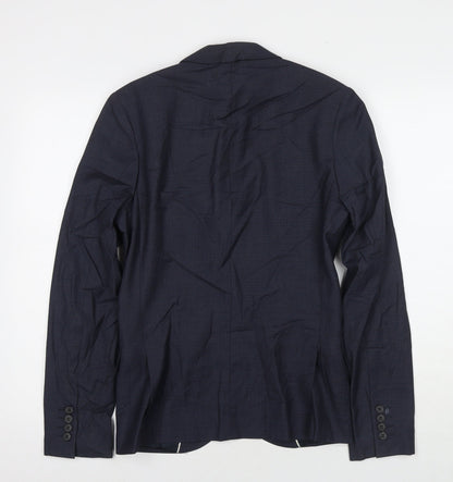 Mens UK Size 34 Topman Regular Blue Suit Jacket