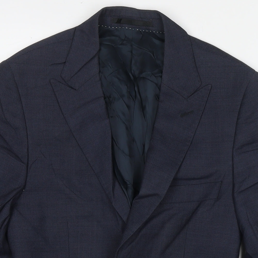 Mens UK Size 34 Topman Regular Blue Suit Jacket