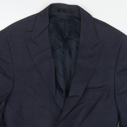 Mens UK Size 34 Topman Regular Blue Suit Jacket