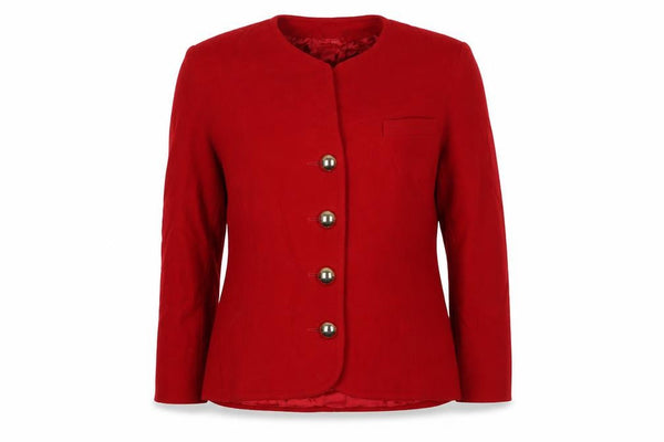 Liberty Womens Red Pea Coat Coat Size 14 Button