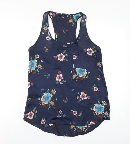 Womens UK Size 10 River Island Blue Basic Tank
