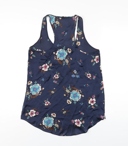 Womens UK Size 10 River Island Blue Basic Tank