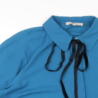 Womens UK Size 16 Marks and Spencer Blue Basic Button-Up