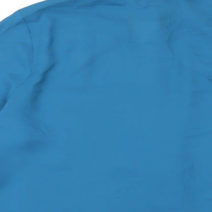 Womens UK Size 16 Marks and Spencer Blue Basic Button-Up