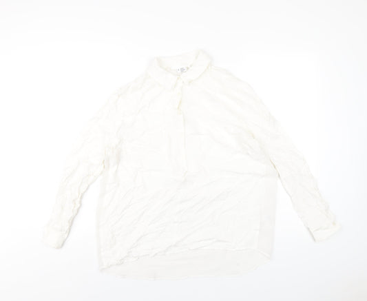 Womens UK Size S Cooperative White Basic Blouse