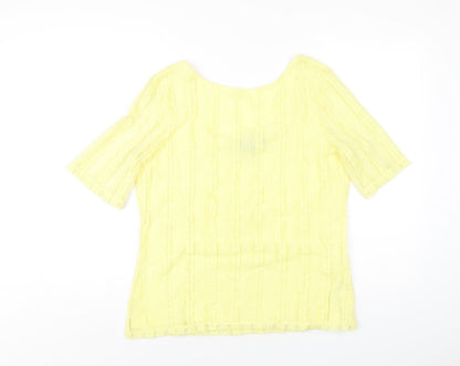 Womens UK Size 16 Dorothy Perkins Yellow Basic T-Shirt