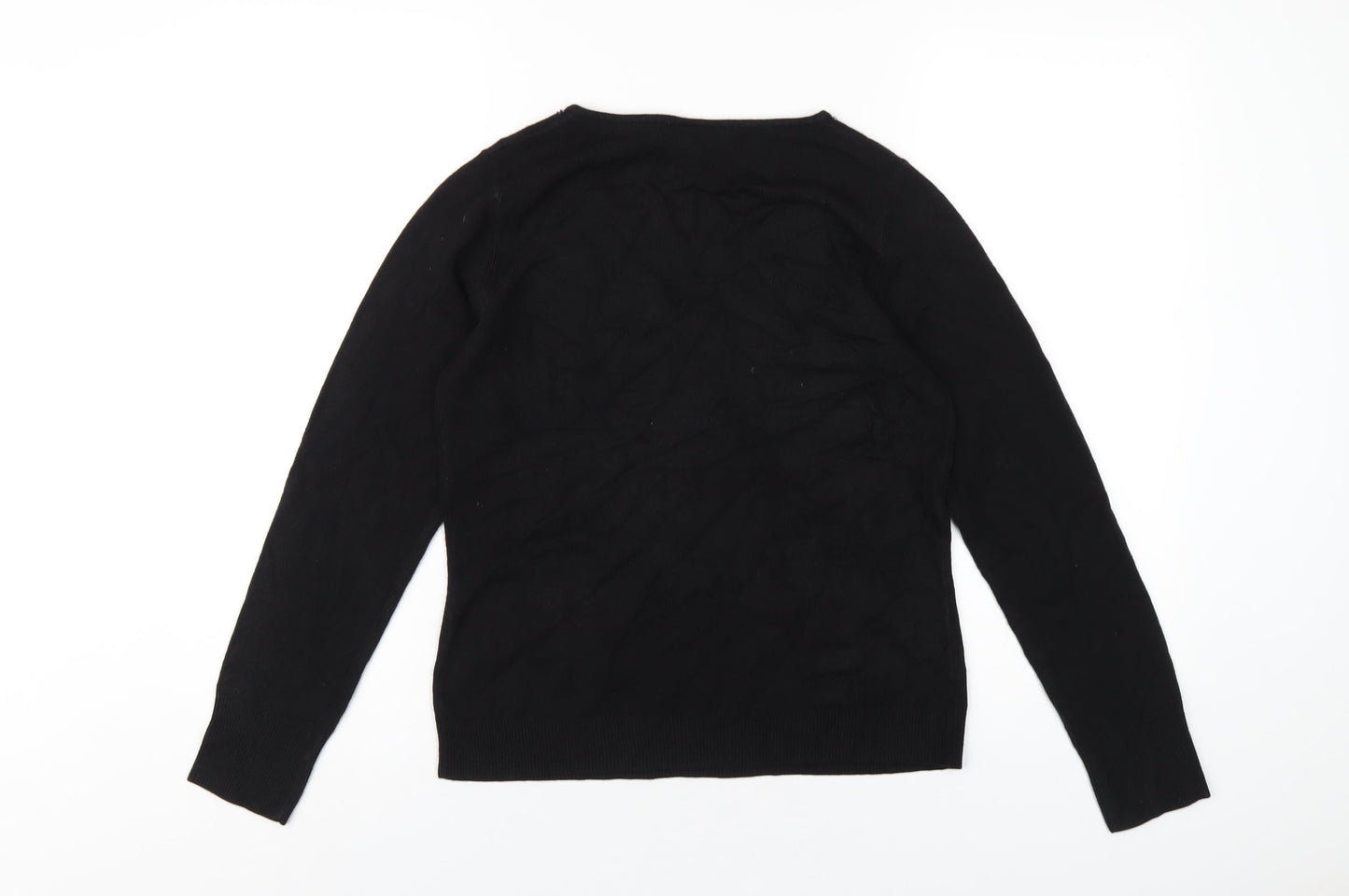 Womens UK Size 12 BHS Black Basic T-Shirt