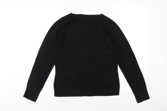 Womens UK Size 12 BHS Black Basic T-Shirt