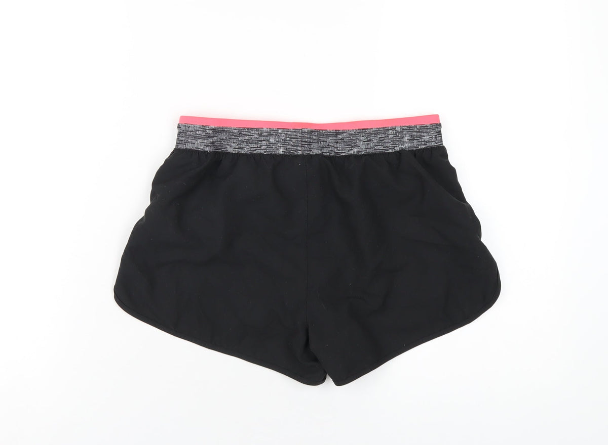 Domyos Womens Black Polyester Athletic Shorts Size XS Regular
