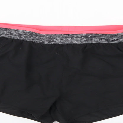 Domyos Womens Black Polyester Athletic Shorts Size XS Regular