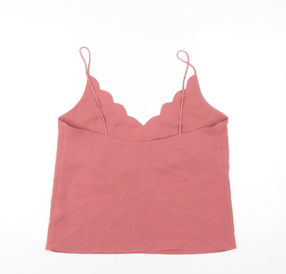 Womens UK Size 12 Topshop Pink Camisole T-Shirt