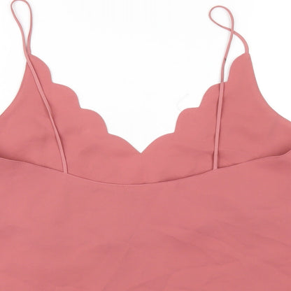 Womens UK Size 12 Topshop Pink Camisole T-Shirt