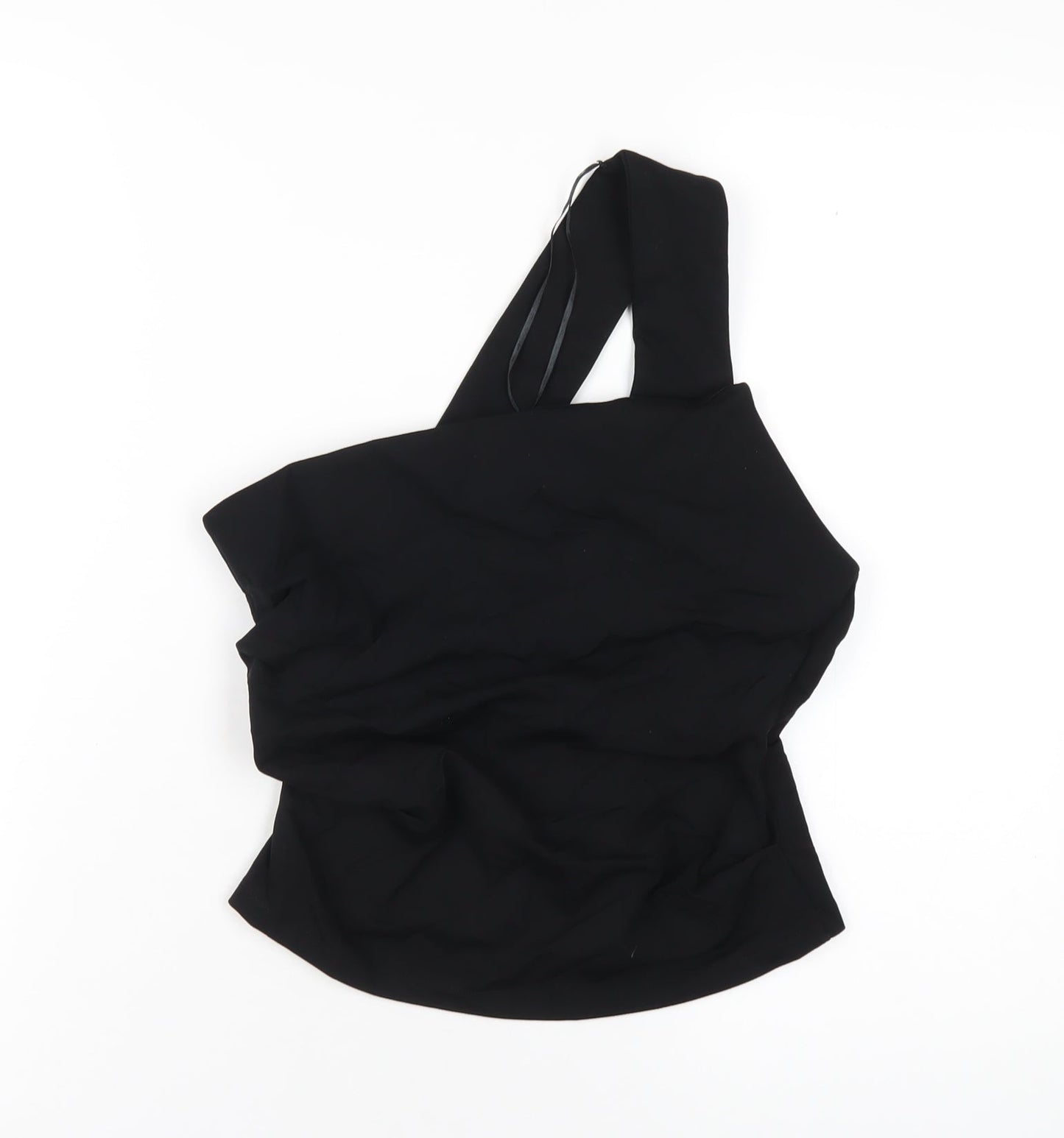 Womens UK Size M Zara Black Basic T-Shirt