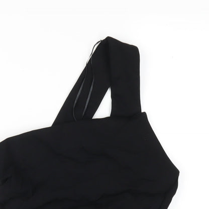 Womens UK Size M Zara Black Basic T-Shirt