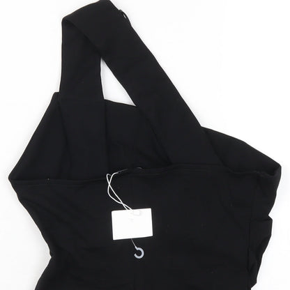 Womens UK Size M Zara Black Basic T-Shirt