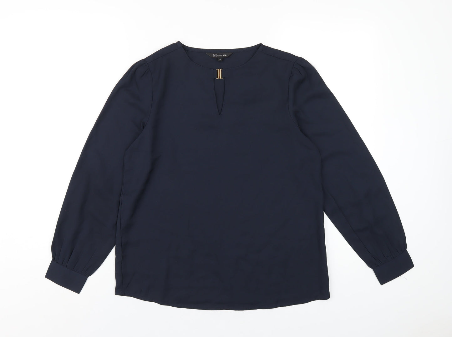 Womens UK Size S Annabelle Blue Basic T-Shirt