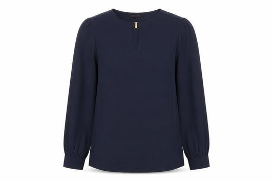 Womens UK Size S Annabelle Blue Basic T-Shirt