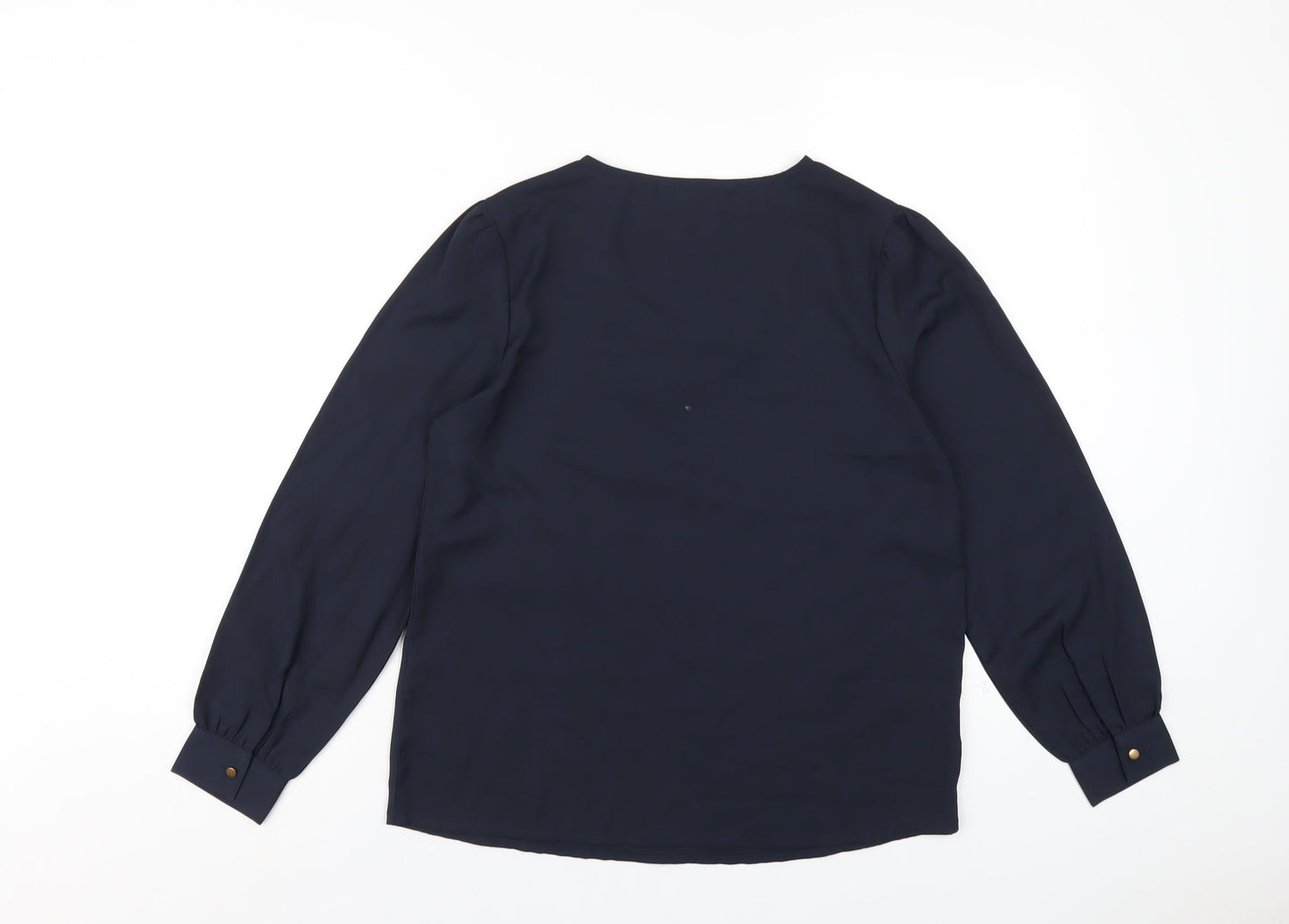 Womens UK Size S Annabelle Blue Basic T-Shirt