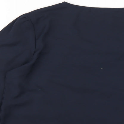 Womens UK Size S Annabelle Blue Basic T-Shirt