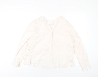 Womens UK Size 12 Classic Beige Basic T-Shirt