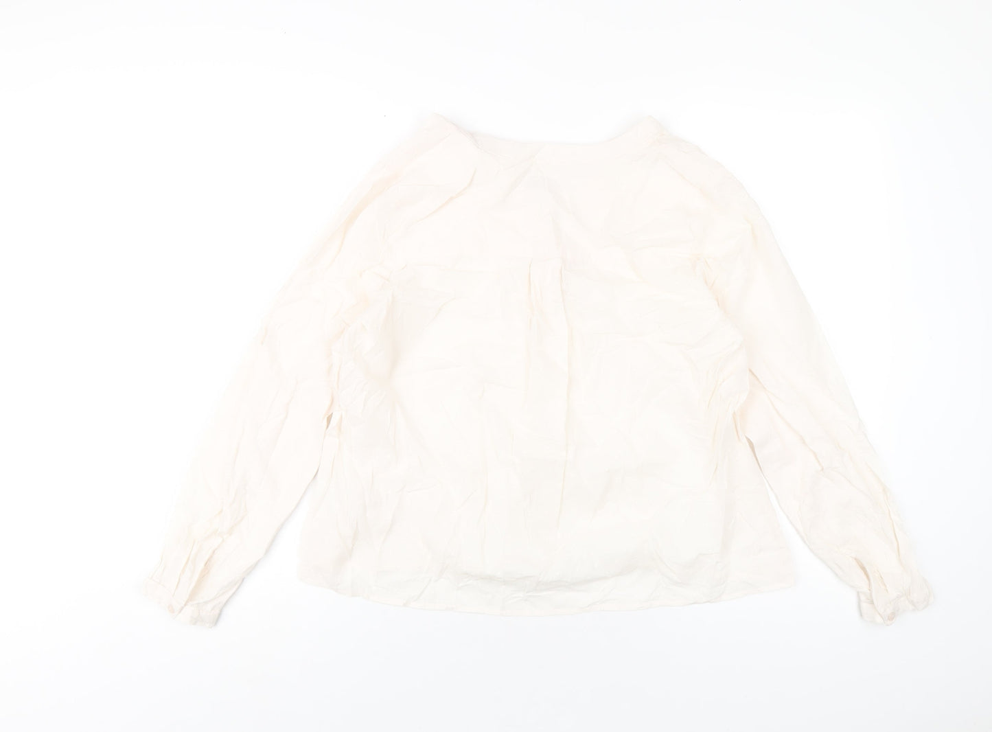 Womens UK Size 12 Classic Beige Basic T-Shirt