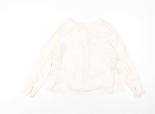 Womens UK Size 12 Classic Beige Basic T-Shirt