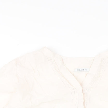 Womens UK Size 12 Classic Beige Basic T-Shirt