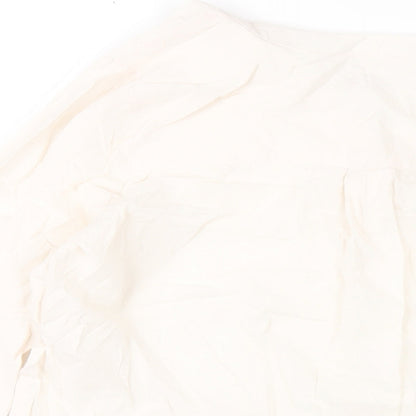 Womens UK Size 12 Classic Beige Basic T-Shirt