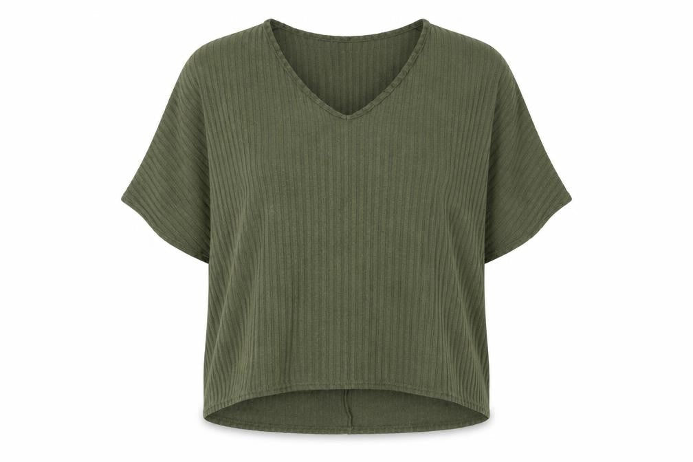 Womens UK Size M New Look Green Basic T-Shirt