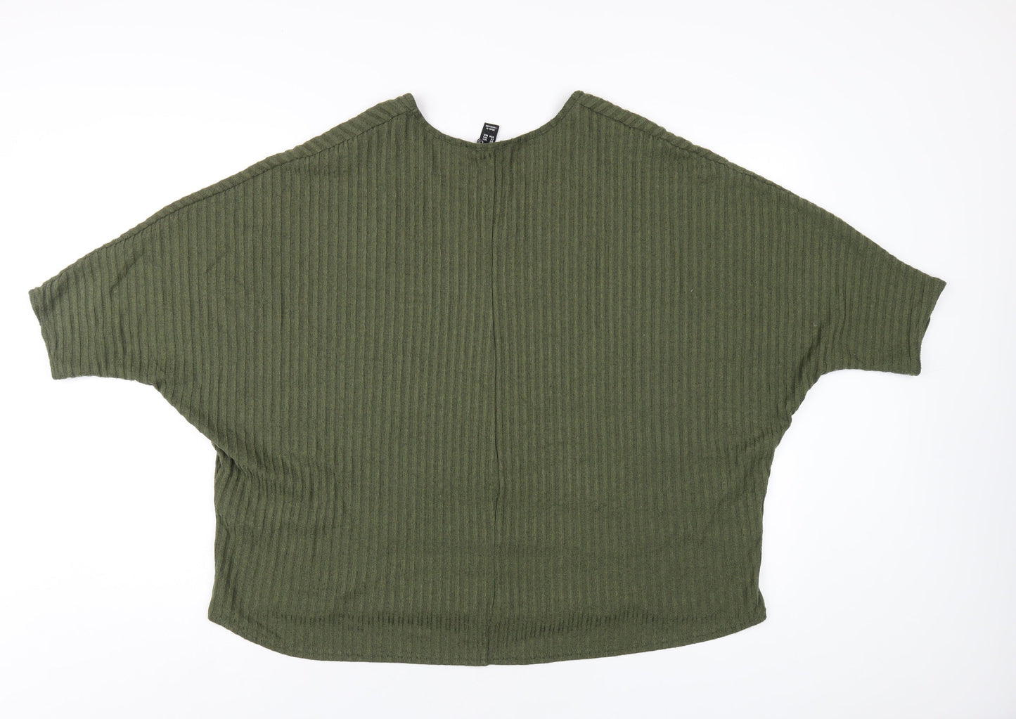 Womens UK Size M New Look Green Basic T-Shirt