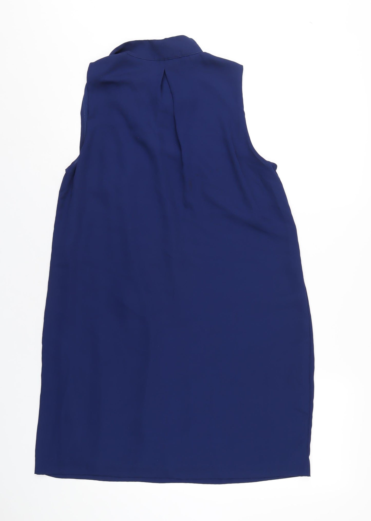 H&M Womens Blue Polyester A-Line Size 14 V-Neck Pullover