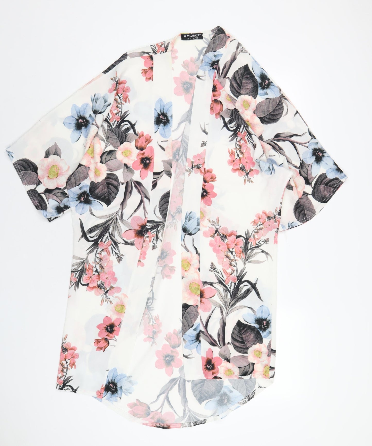 Womens UK Size 10 Select Multicoloured Kimono Blouse