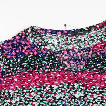 Womens UK Size 8 Marks and Spencer Multicoloured Basic Button-Up