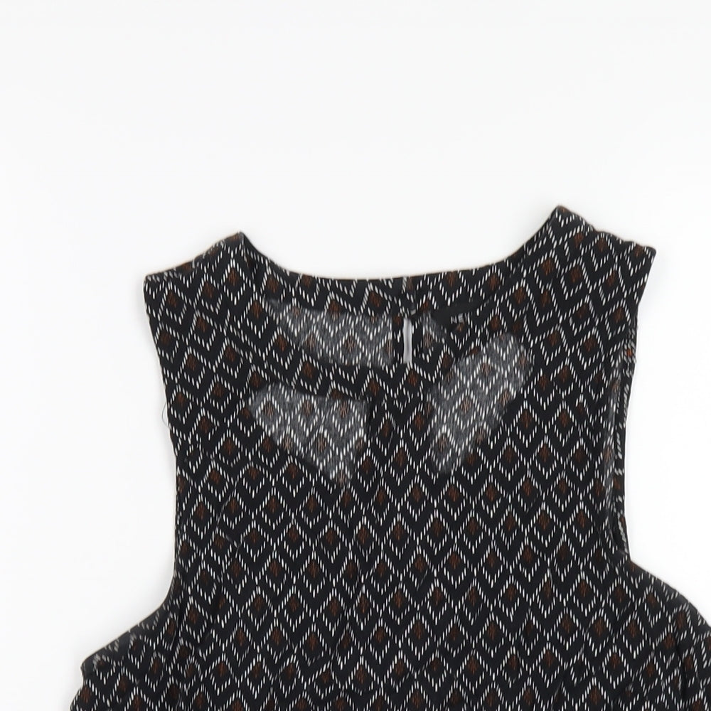 Womens UK Size 8 New Look Black Basic Tank