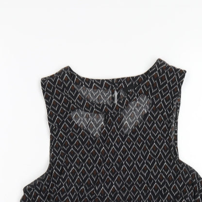Womens UK Size 8 New Look Black Basic Tank