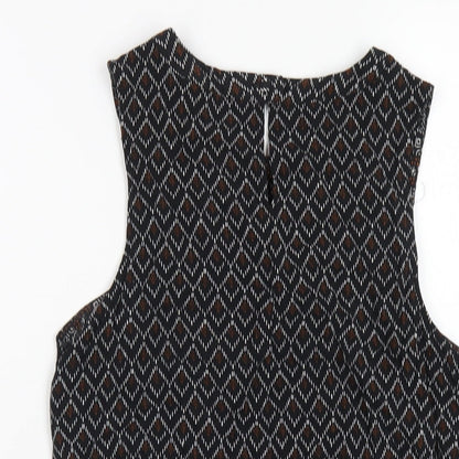 Womens UK Size 8 New Look Black Basic Tank