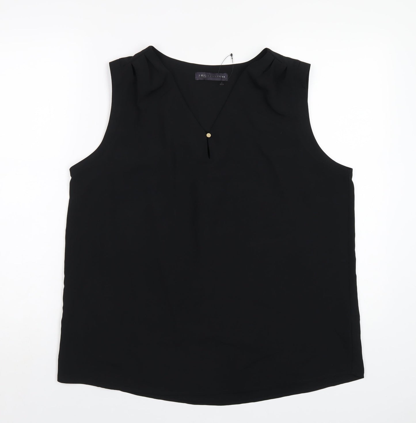Womens UK Size 14 Marks and Spencer Black Basic Tank