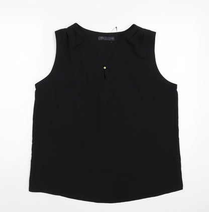 Womens UK Size 14 Marks and Spencer Black Basic Tank