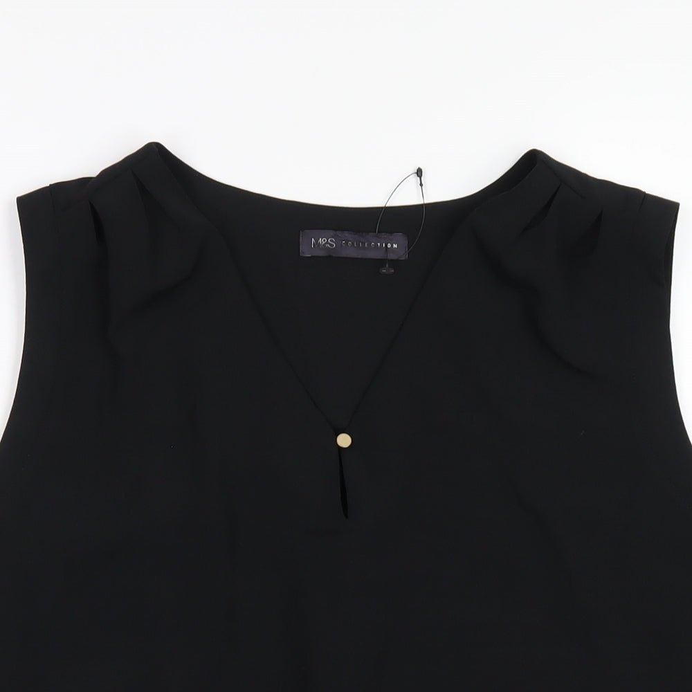 Womens UK Size 14 Marks and Spencer Black Basic Tank