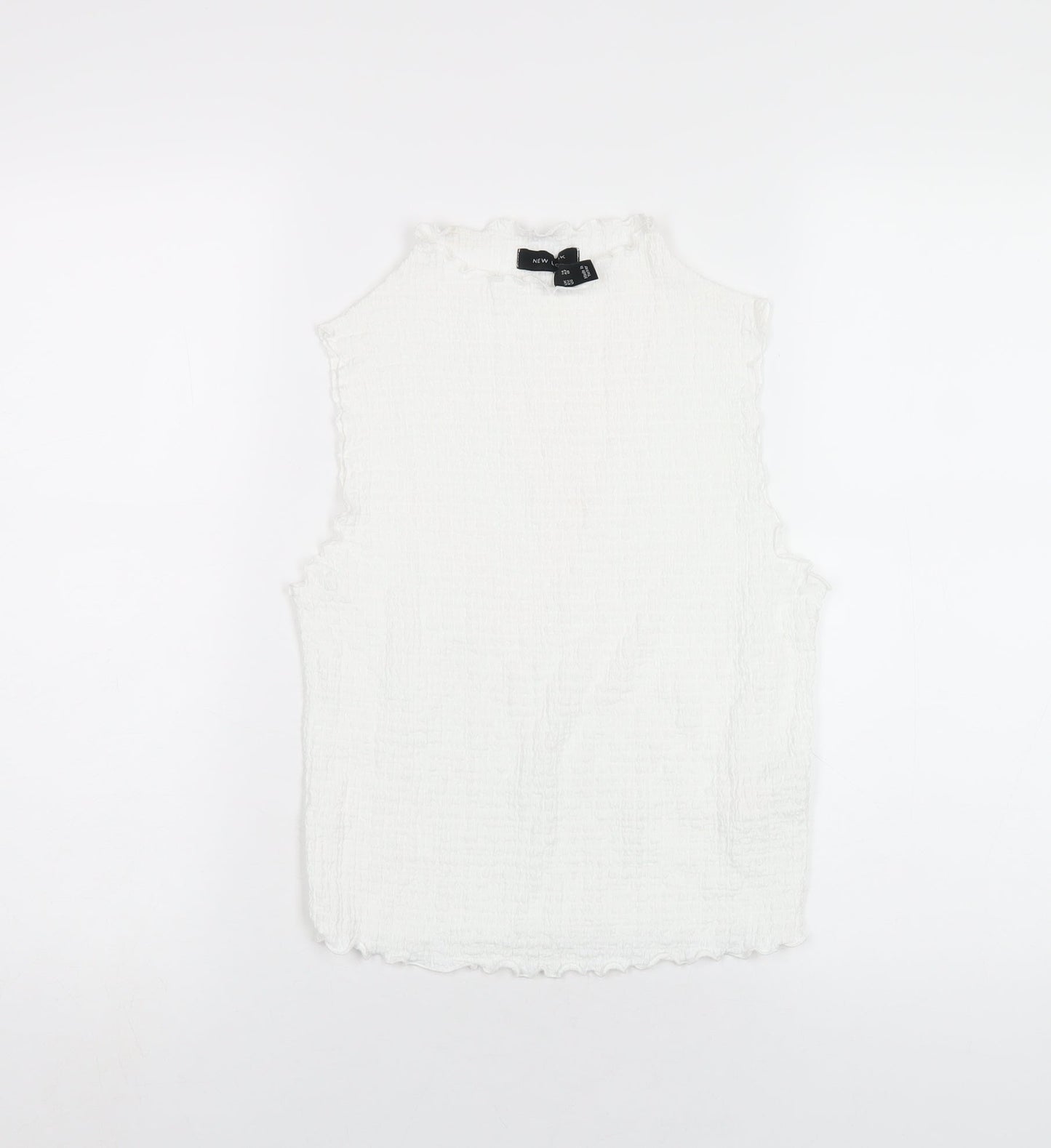 Womens UK Size 14 New Look White Basic T-Shirt