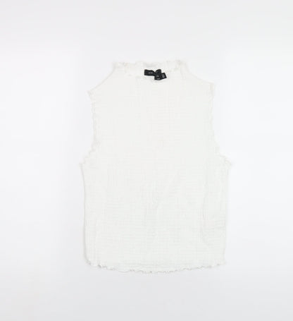 Womens UK Size 14 New Look White Basic T-Shirt