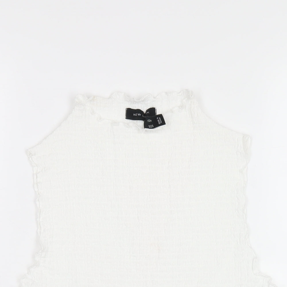 Womens UK Size 14 New Look White Basic T-Shirt