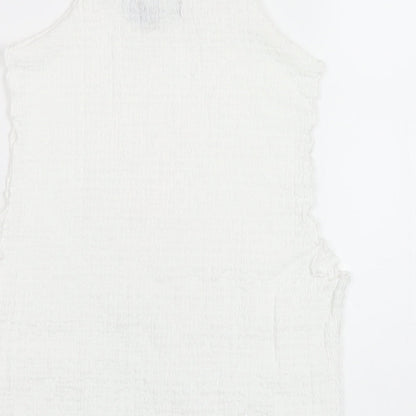 Womens UK Size 14 New Look White Basic T-Shirt
