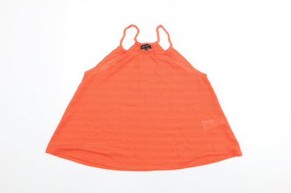 Womens UK Size 8 New Look Orange Basic T-Shirt