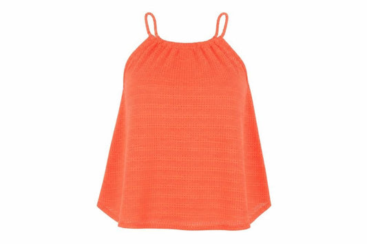 Womens UK Size 8 New Look Orange Basic T-Shirt