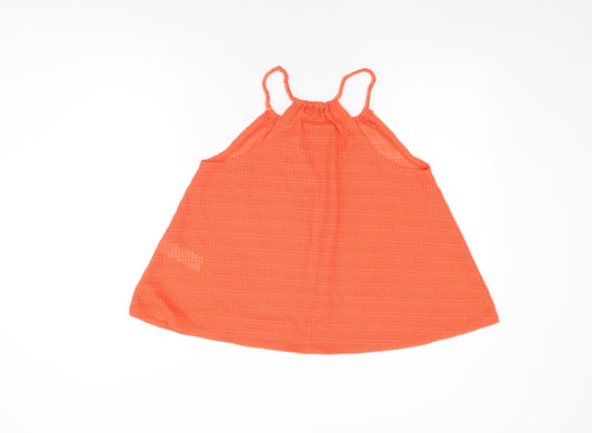 Womens UK Size 8 New Look Orange Basic T-Shirt