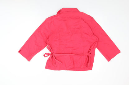 Womens UK Size 18 Marks and Spencer Pink Wrap T-Shirt